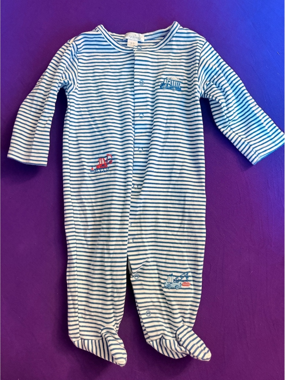 NWOT Pima Cotton Kissy Kissy footed sleeper - 6-9 months
